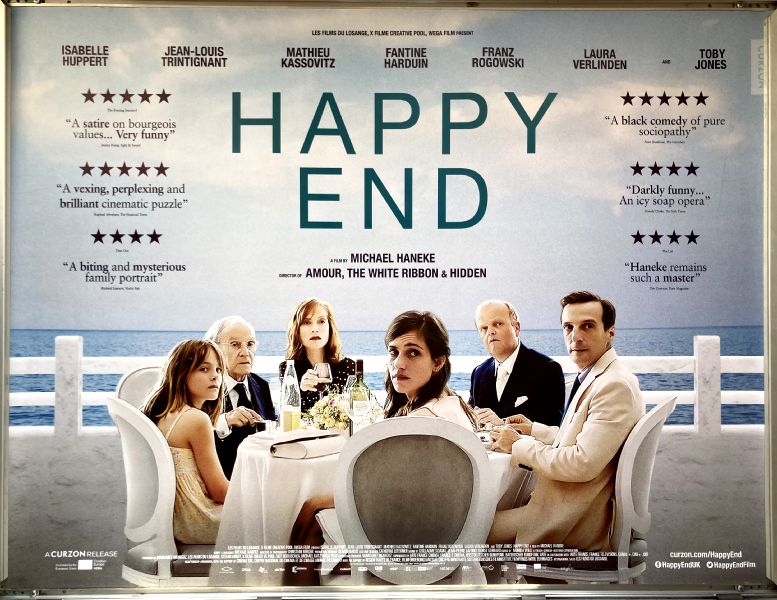 Cinema Poster: HAPPY END 2017 (Quad) Isabelle Huppert Michael Haneke Cinema Poster: HAPPY END 2017 (Quad) Isabelle Huppert Michael Haneke