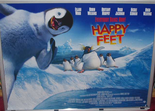 HAPPY FEET: Main UK Quad Film Poster