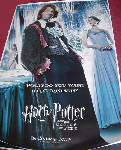 HARRY POTTER AND THE GOBLET OF FIRE: Ron Weasley and Fleur Delacourt at Ball - Bus Shelter/Adshell Film Poster