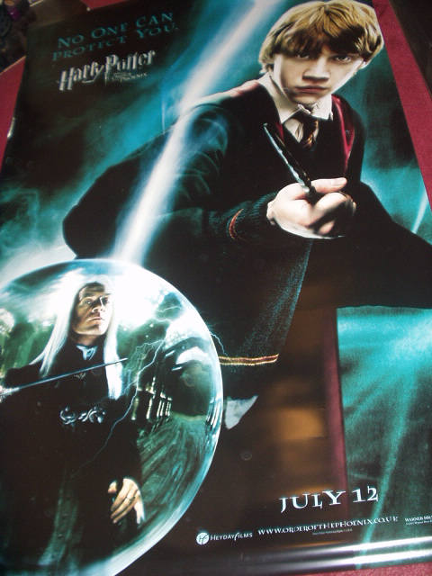 HARRY POTTER AND THE ORDER OF THE PHOENIX: Ron Weasley/Lucius Malfoy Cinema Banner 