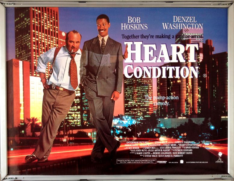Cinema Poster: HEART CONDITION 1990 (Quad) Bob Hoskins Denzel Washington Cinema Poster: HEART CONDITION 1990 (Quad) Bob Hoskins Denzel Washington