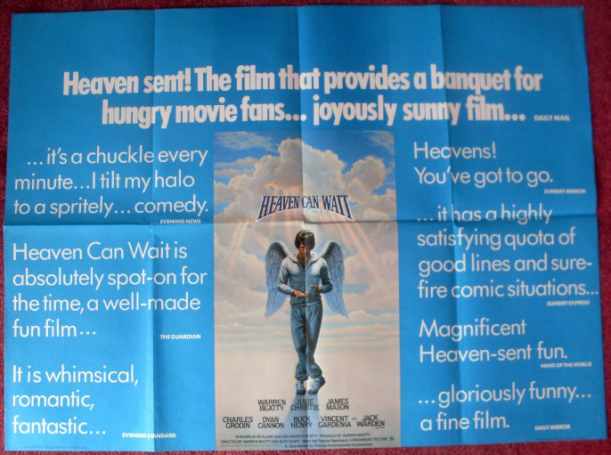 HEAVEN CAN WAIT: Review Quad Film Poster HEAVEN CAN WAIT: Review Quad Film Poster