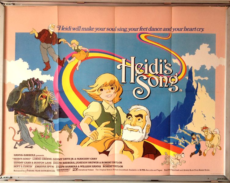 Cinema Poster: HEIDI'S SONG 1982 (Quad) Lorne Greene Sammy Davis Jr.