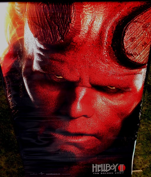 Cinema Banner: HELLBOY II THE GOLDEN ARMY 2008 (Hellboy) Ron Perlman Selma Blair