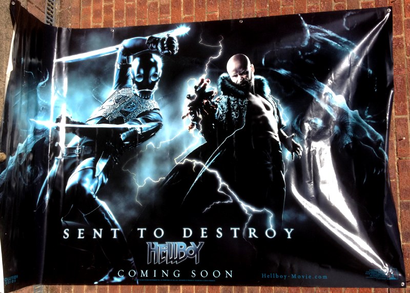 Cinema Banner: HELLBOY 2004 (Baddies) Ron Perlman John Hurt Selma Blair del Toro