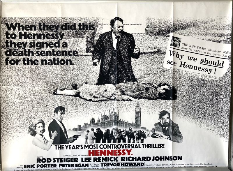 Cinema Poster: HENNESSY 1975 (Quad) Rod Steiger Lee Remick Cinema Poster: HENNESSY 1975 (Quad) Rod Steiger Lee Remick