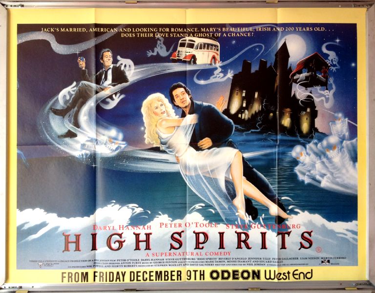 Cinema Poster: HIGH SPIRITS 1988 (Odeon Quad) Peter O'Toole Daryl Hannah Steve Guttenberg Cinema Poster: HIGH SPIRITS 1988 (Odeon Quad) Peter O'Toole Daryl Hannah Steve Guttenberg