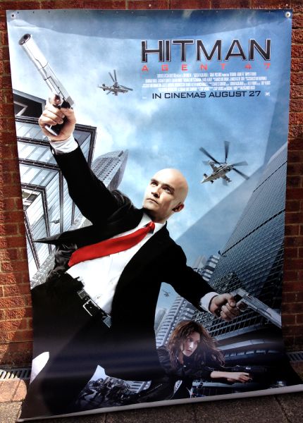 Cinema Banner: HITMAN AGENT 47 2015 Zachary Quinto Rupert Friend Ciarn Hinds