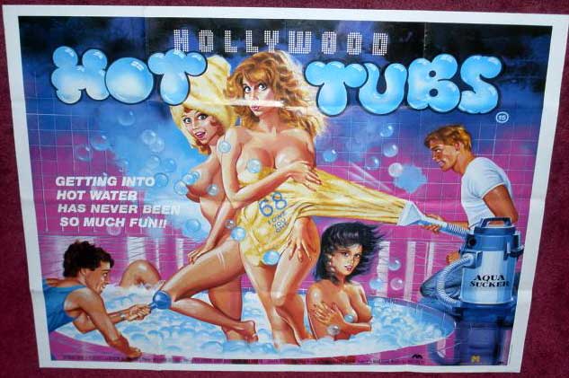 HOLLYWOOD HOT TUBS: UK Quad Film Poster