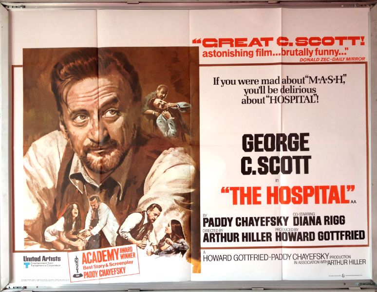 Cinema Poster: HOSPITAL, THE 1971 (Quad) George C. Scott Diana Rigg Barnard Hughes Cinema Poster: HOSPITAL, THE 1971 (Quad) George C. Scott Diana Rigg Barnard Hughes