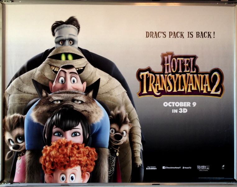 Cinema Poster: HOTEL TRANSYLVANIA 2 2015 (Advance Quad) Adam Sandler Selena Gomez