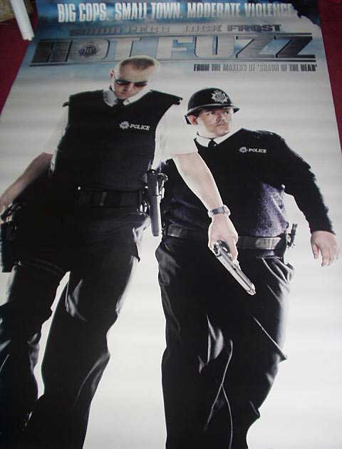 HOT FUZZ: Pegg/Frost In Uniform Cinema Banner