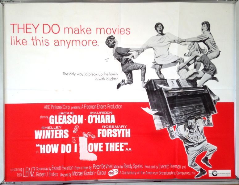 Cinema Poster: HOW DO I LOVE THEE 1970 (Quad) Jackie Gleason Maureen O'Hara Cinema Poster: HOW DO I LOVE THEE 1970 (Quad) Jackie Gleason Maureen O'Hara