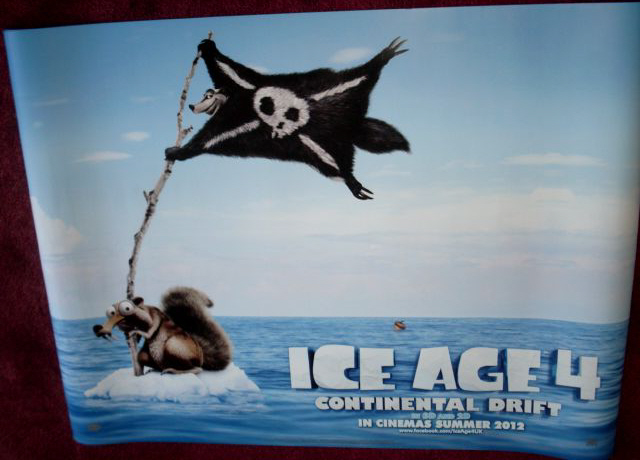 ICE AGE 4 CONTINENTAL DRIFT: Advance UK Quad Film Poster ICE AGE 4 CONTINENTAL DRIFT: Advance UK Quad Film Poster