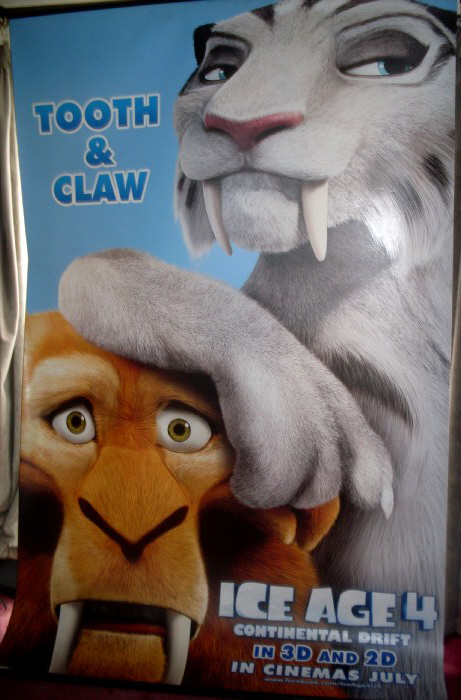 ICE AGE 4 CONTINENTAL DRIFT: 'Tooth & Claw' Cinema Banner ICE AGE 4 CONTINENTAL DRIFT: 'Tooth & Claw' Cinema Banner