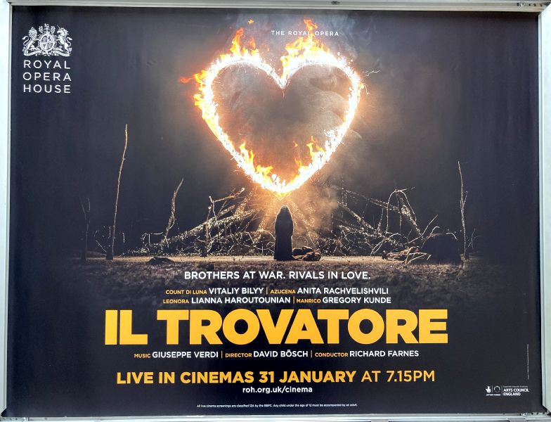 Cinema Poster: IL TROVATORE ROYAL OPERA HOUSE 2016 (Quad) David Bsch