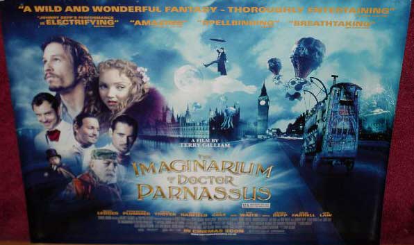 IMAGINARIUM OF DOCTOR PARNASSUS, THE: Main UK Quad Film Poster IMAGINARIUM OF DOCTOR PARNASSUS, THE: Main UK Quad Film Poster