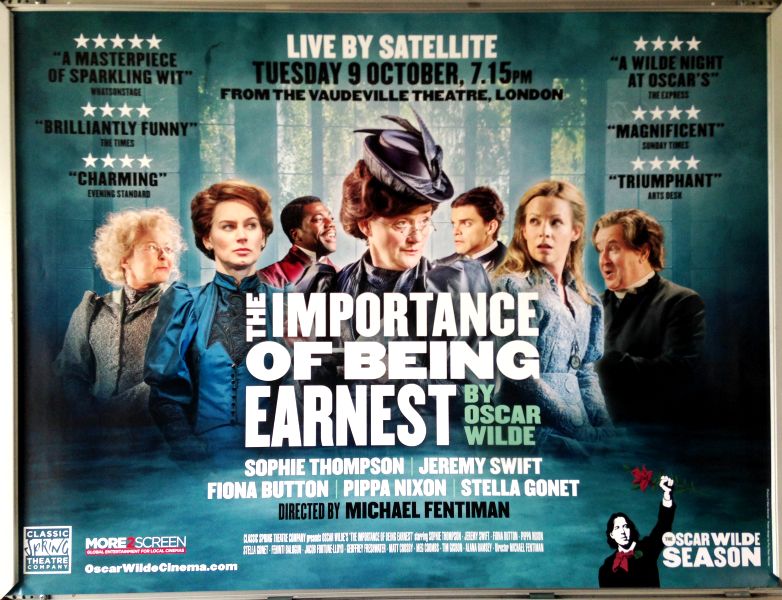Cinema Poster: IMPORTANCE OF BEING EARNEST, THE 2018 (Live Beamback Quad) Cinema Poster: IMPORTANCE OF BEING EARNEST, THE 2018 (Live Beamback Quad)