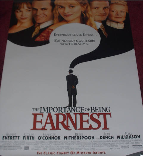 IMPORTANCE OF BEING EARNEST, THE: Main One Sheet Film Poster IMPORTANCE OF BEING EARNEST, THE: Main One Sheet Film Poster
