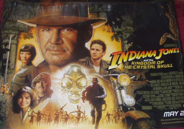INDIANA JONES AND THE KINGDOM OF THE CRYSTAL SKULL: Main Quad Film Poster