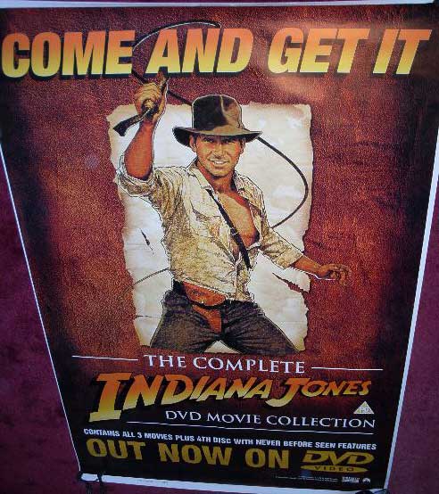 INDIANA JONES COLLECTION: Adshell DVD Collection Poster INDIANA JONES COLLECTION: Adshell DVD Collection Poster