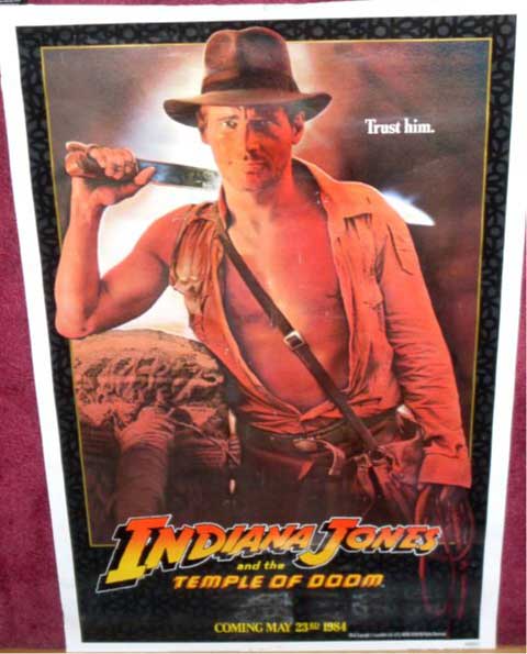 INDIANA JONES AND THE TEMPLE OF DOOM: Advance One Sheet Film Poster