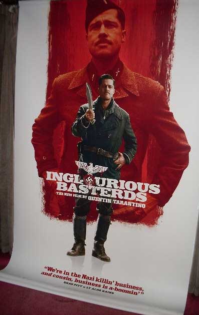 INGLOURIOUS BASTERDS: Aldo Raine/Brad Pitt Cinema Banner