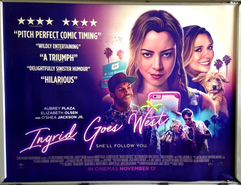 Cinema Poster: INGRID GOES WEST 2017 (Quad) Aubrey Plaza Elizabeth Olsen