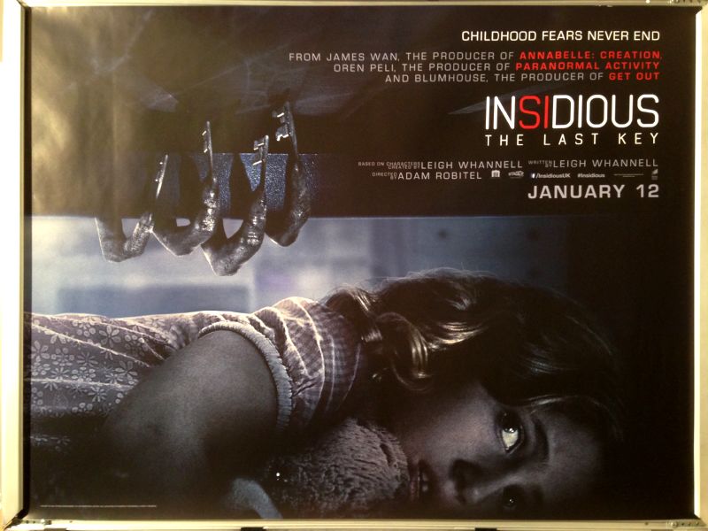 Cinema Poster: INSIDIOUS THE LAST KEY 2018 (Quad) Lin Shaye Angus Sampson 