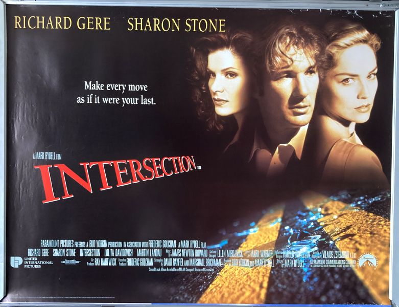 Cinema Poster: INTERSECTION 1994 (Quad) Richard Gere Sharon Stone Lolita Davidovich Cinema Poster: INTERSECTION 1994 (Quad) Richard Gere Sharon Stone Lolita Davidovich