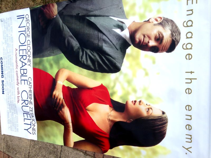 Cinema Banner: INTOLERABLE CRUELTY 2003 George Clooney Catherine Zeta-Jones Cinema Banner: INTOLERABLE CRUELTY 2003 George Clooney Catherine Zeta-Jones