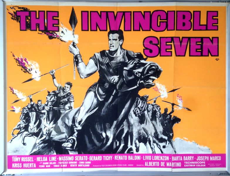 Cinema Poster: INVINCIBLE SEVEN, THE 1964 (Quad) Tom Chantrell Art Tony Russel Cinema Poster: INVINCIBLE SEVEN, THE 1964 (Quad) Tom Chantrell Art Tony Russel