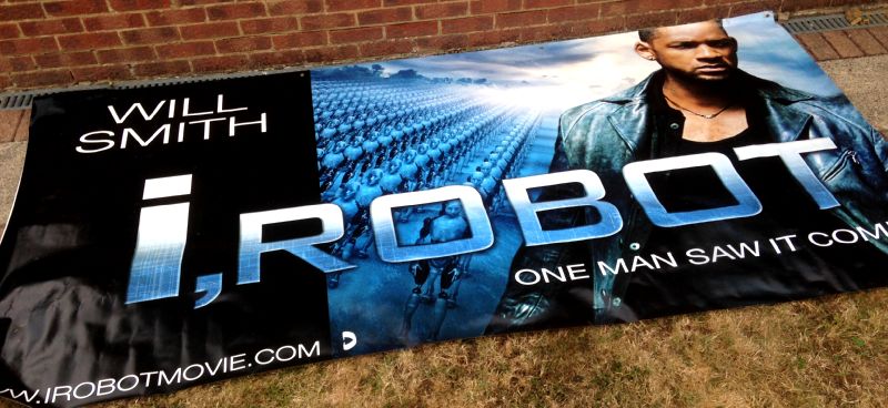 Cinema Banner: I, ROBOT 2004 Will Smith Bridget Moynahan Cinema Banner: I, ROBOT 2004 Will Smith Bridget Moynahan