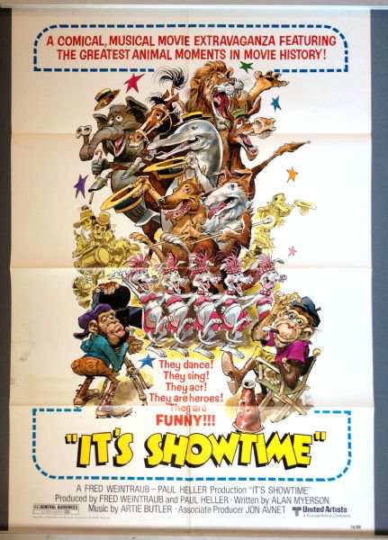 Cinema Poster: IT'S SHOWTIME 1976 (One Sheet) Rin Tin Tin Flipper Trigger Cinema Poster: IT'S SHOWTIME 1976 (One Sheet) Rin Tin Tin Flipper Trigger