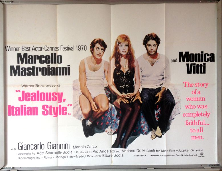 Cinema Poster: JEALOUSY ITALIAN STYLE 1970 (Quad) Marcello Mastroianni