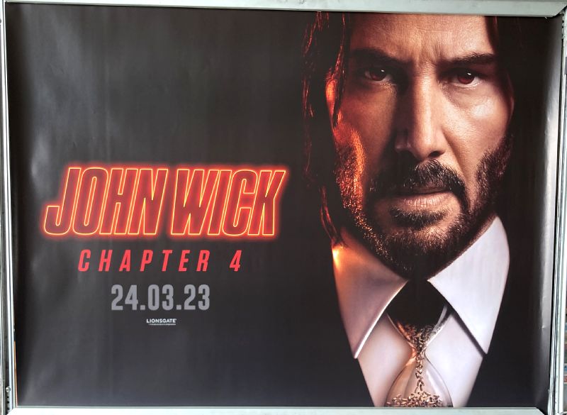 Cinema Poster: JOHN WICK CHAPTER 4 2023 (Advance Quad) Keanu Reeves Ian McShane