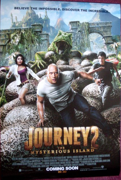 JOURNEY 2 THE MYSTERIOUS ISLAND: One Sheet Film Poster JOURNEY 2 THE MYSTERIOUS ISLAND: One Sheet Film Poster