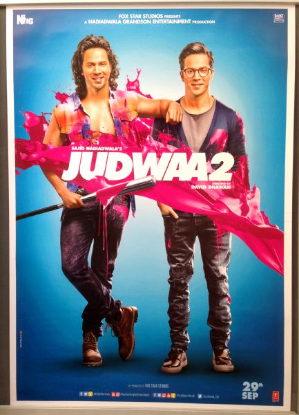 Cinema Poster: JUDWAA 2 2017 (Two Men One Sheet) Salman Khan Tapsee Pannu
