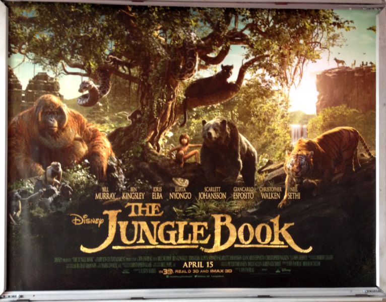 Cinema Poster: JUNGLE BOOK, THE 2016 (Main Quad) Scarlett Johansson Idris Elba