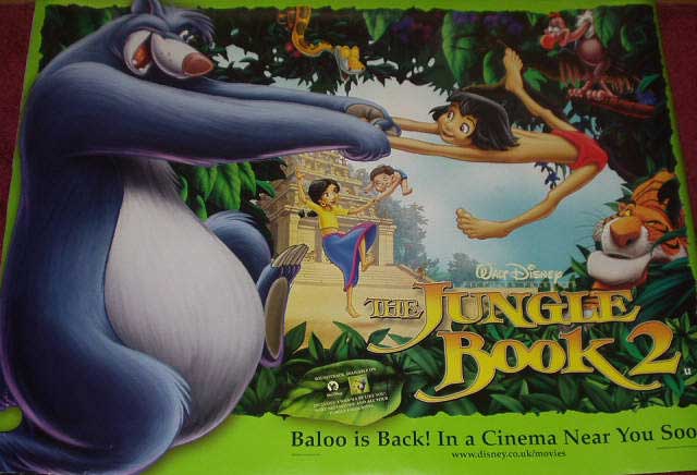 JUNGLE BOOK 2, THE: UK Quad Film Poster JUNGLE BOOK 2, THE: UK Quad Film Poster