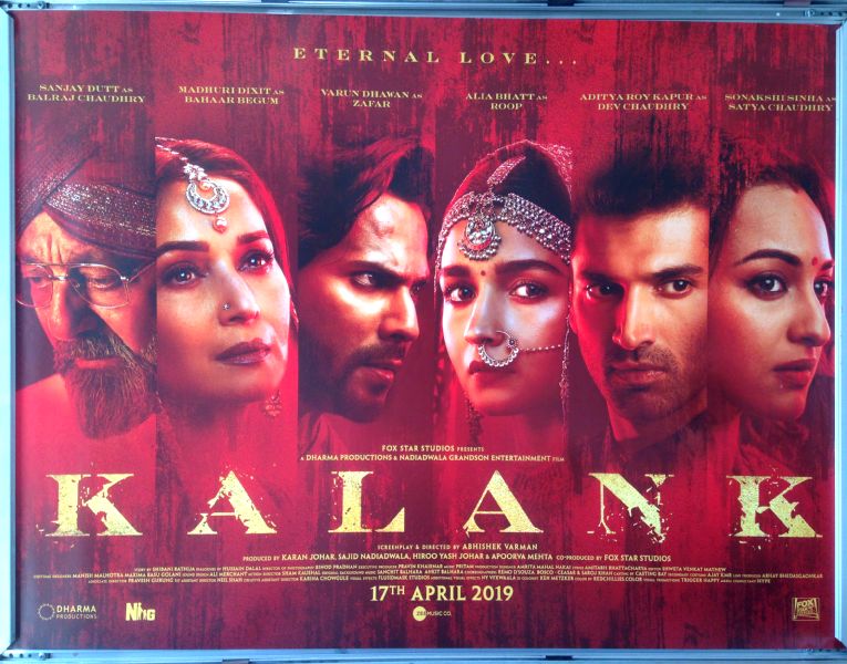 Cinema Poster: KALANK 2019 (Quad) Varun Dhawan Aditya Roy Kapoor