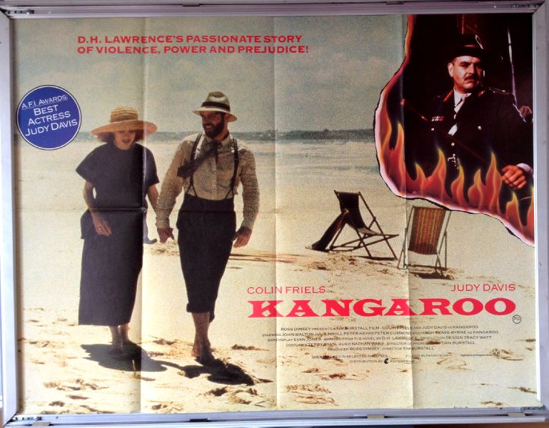 Cinema Poster: KANGAROO 1987 (Quad) Colin Friels Judy Davis John Walton Cinema Poster: KANGAROO 1987 (Quad) Colin Friels Judy Davis John Walton