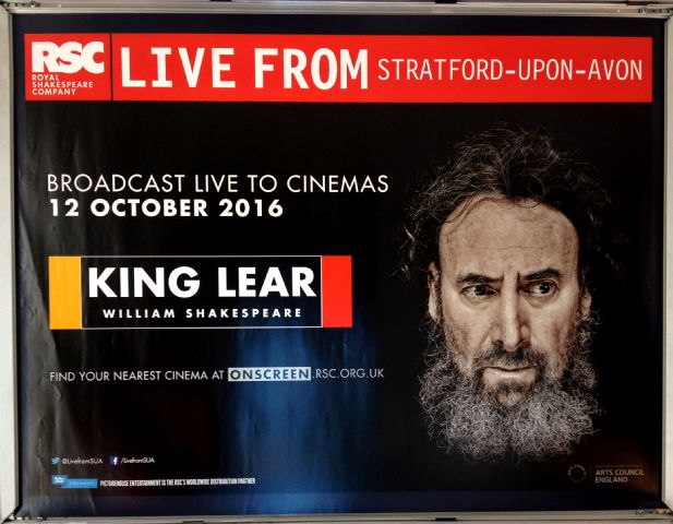 Cinema Poster: KING LEAR 2016 (Quad) Live beamback from Stratford 12th October 2016