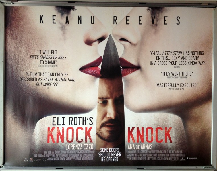 Cinema Poster: KNOCK KNOCK 2015 (Quad) Eli Roth Keanu Reeves Lorenza Izzo