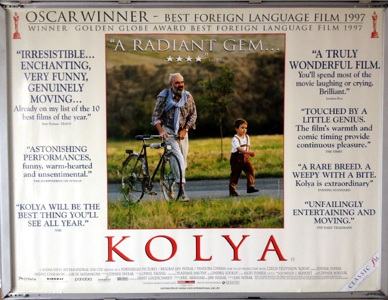 Cinema Poster: KOLYA 1996 (Review Quad) Zdenek Sverák Andrei Chalimon Cinema Poster: KOLYA 1996 (Review Quad) Zdenek Sverák Andrei Chalimon