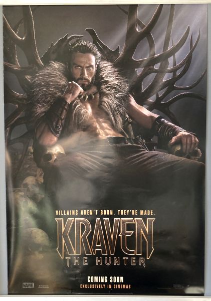 Cinema Poster: KRAVEN THE HUNTER 2024 (Advance One Sheet) Aaron Taylor-Johnson Cinema Poster: KRAVEN THE HUNTER 2024 (Advance One Sheet) Aaron Taylor-Johnson