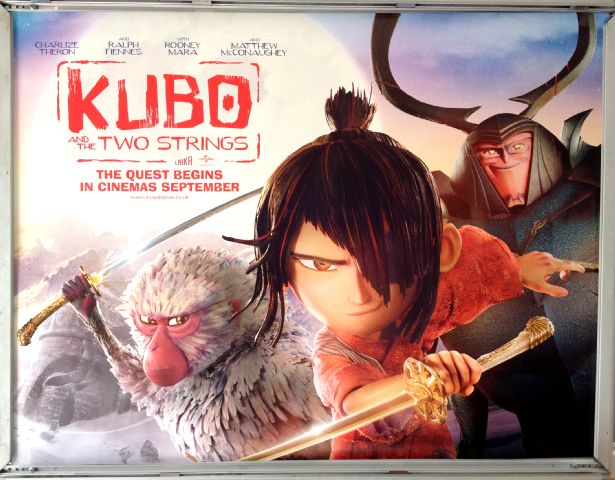 Cinema Poster: KUBO AND THE TWO STRINGS 2016 (Main Quad) Charlize Theron Matthew McConaughey Cinema Poster: KUBO AND THE TWO STRINGS 2016 (Main Quad) Charlize Theron Matthew McConaughey