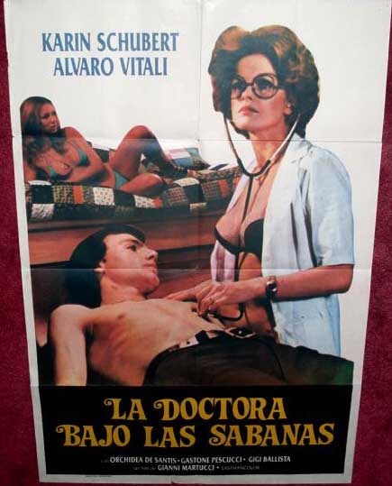 LA DOCTORA BAJO LAS SABANAS: Argentinian Film Poster 