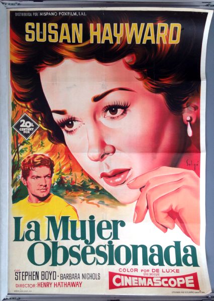 Cinema Poster: WOMAN OBSESSED 1959 (Mexican One Sheet) Susan Hayward Cinema Poster: WOMAN OBSESSED 1959 (Mexican One Sheet) Susan Hayward