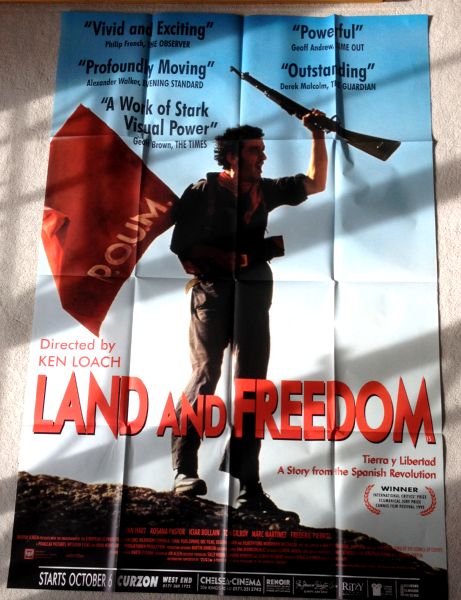 Cinema Poster: LAND AND FREEDOM 1995 (Bus Shelter/Adshell) Ian Hart Cinema Poster: LAND AND FREEDOM 1995 (Bus Shelter/Adshell) Ian Hart